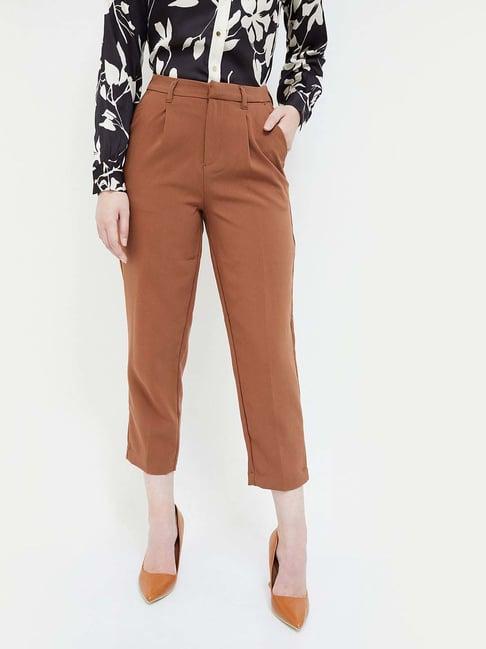 code by lifestyle brown cotton pants