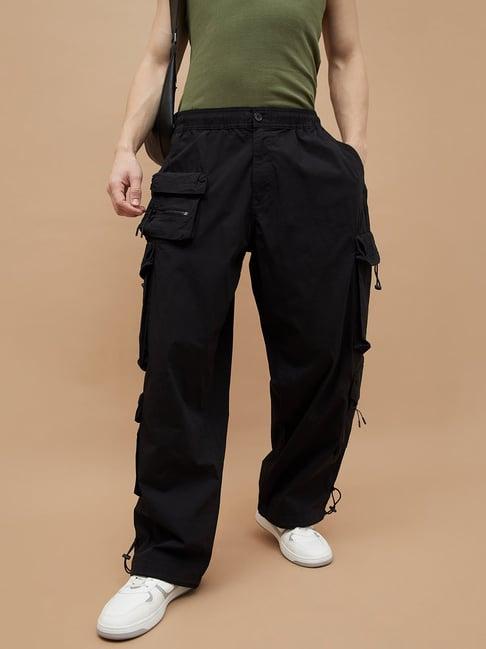 forca by lifestyle black regular fit cargos