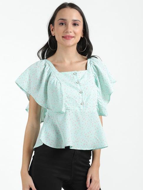 pretty loving thing light green printed top