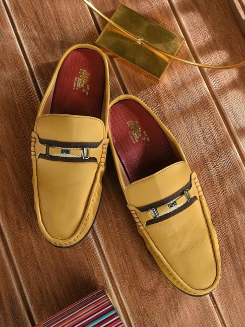 hitz men's yellow mule shoes