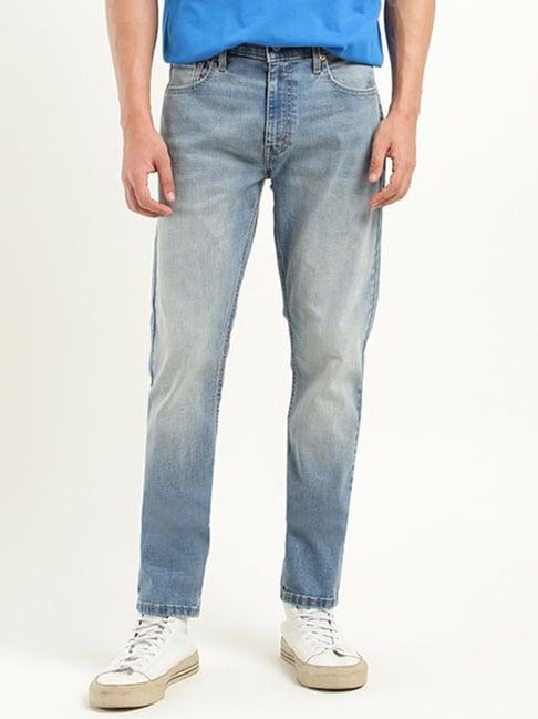 levi's 512 indigo cotton slim fit jeans