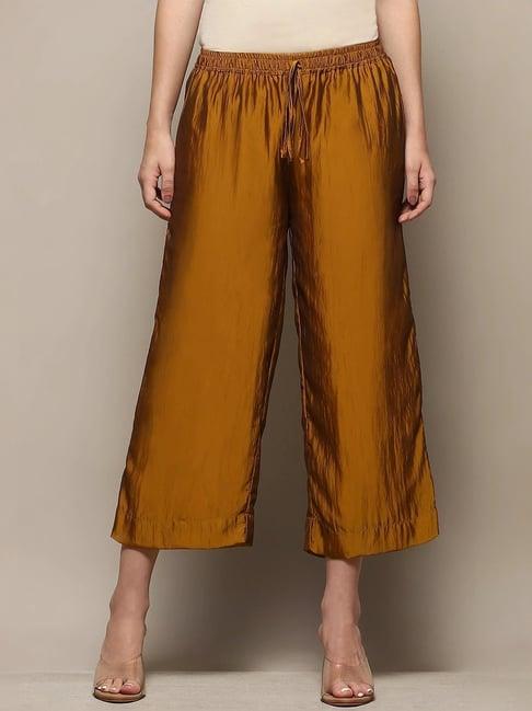 biba golden straight fit palazzos