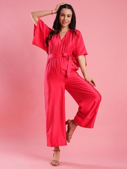 globus pink maxi jumpsuit