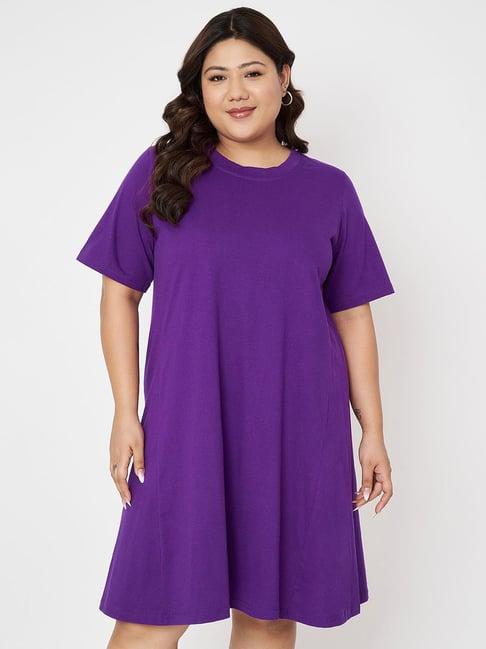 brinns purple t shirt dress