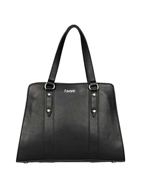 saint g black solid medium handbag