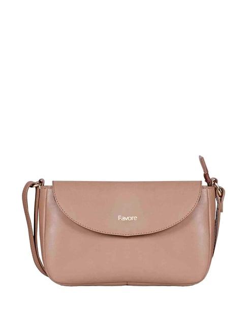 saint g peach solid small sling handbag