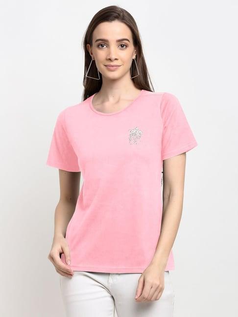 brinns pink embellished t-shirt