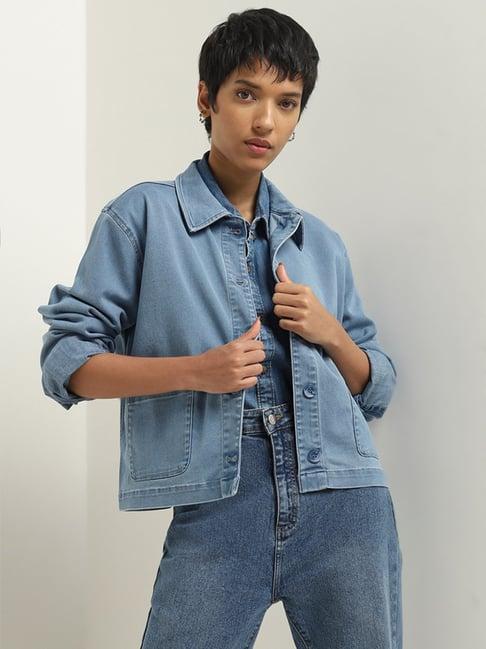 lov by westside light blue denim jacket