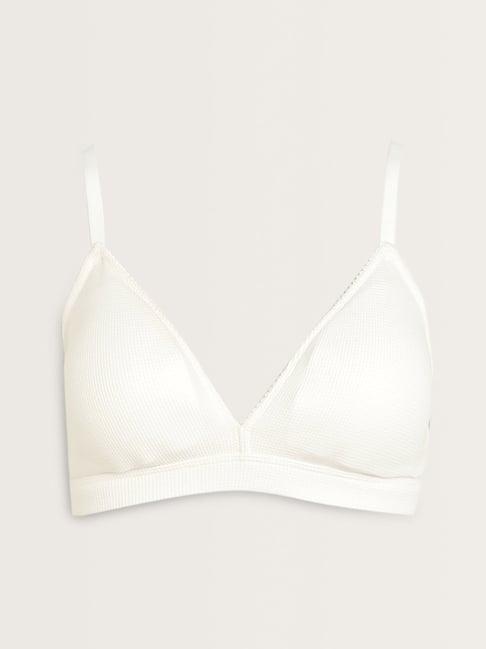 superstar by westside white waffle textured padded bra