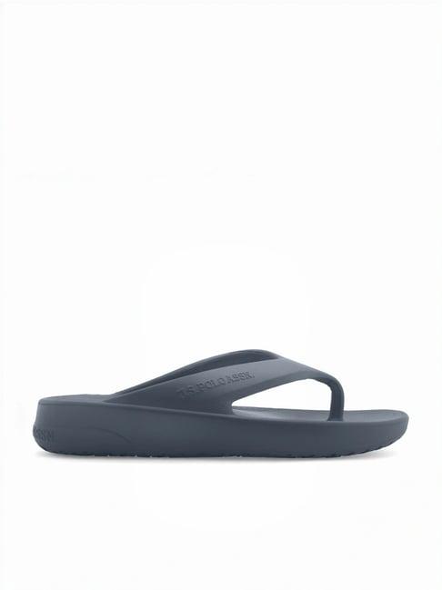 u.s. polo assn. men's navy flip flops