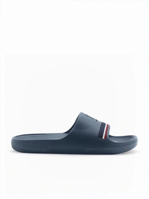 u.s. polo assn. men's navy slides