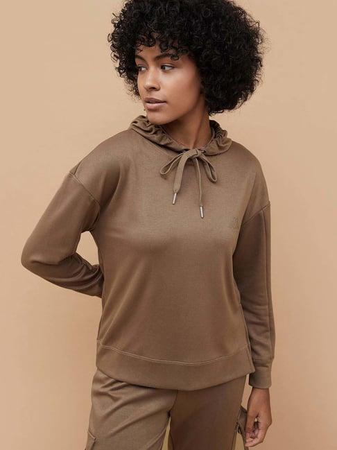 kappa brown plain sweatshirt