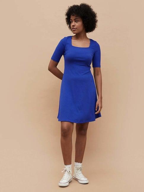 fame forever by lifestyle blue a-line dress