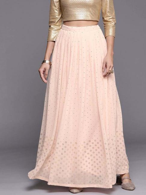 libas pink embellished skirt