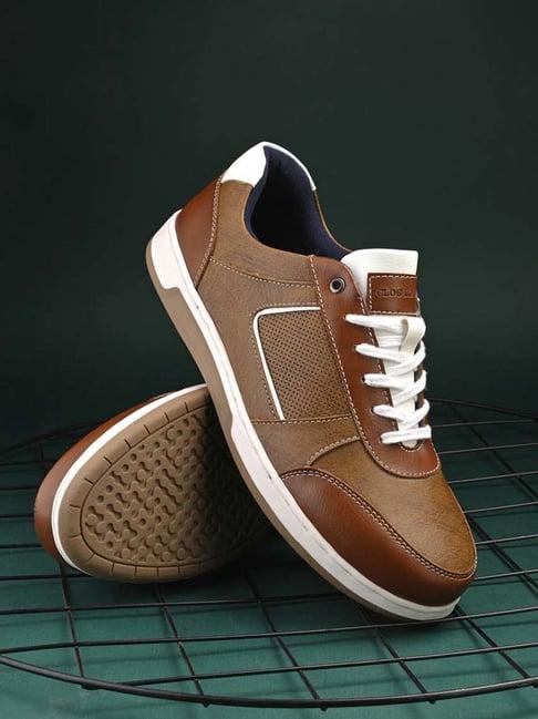 clog london men's tan casual sneakers