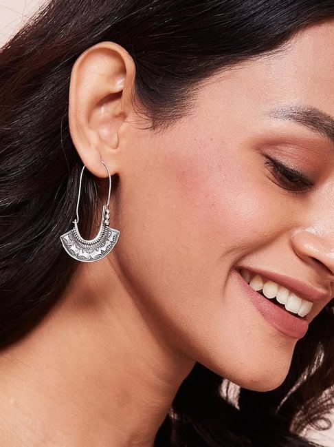 fabindia 92.5 silver danglers earrings for women