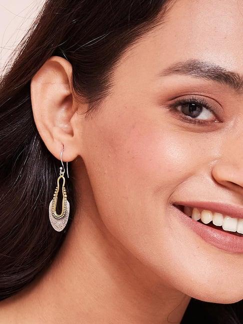 fabindia 92.5 silver danglers earrings for women