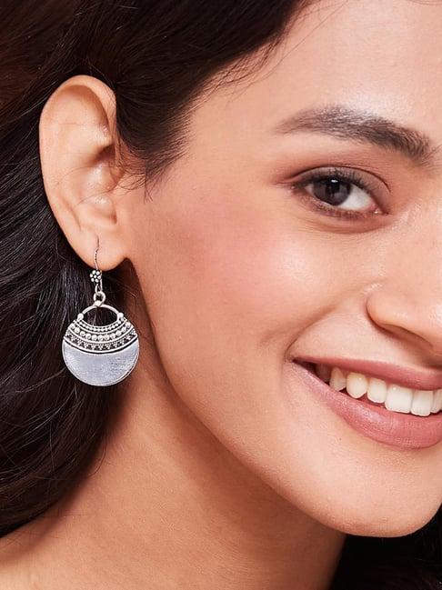 fabindia 92.5 silver danglers earrings for women