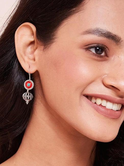 fabindia 92.5 silver danglers earrings for women