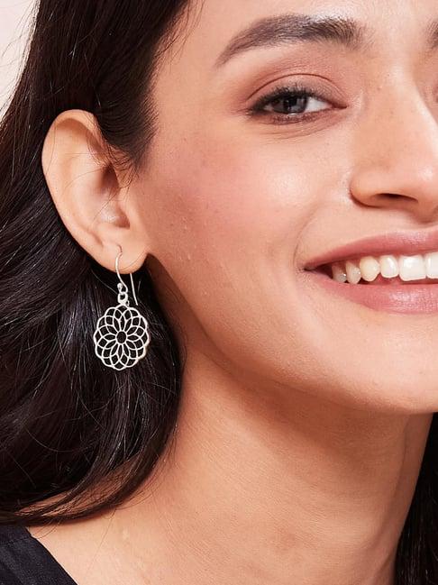 fabindia 92.5 silver danglers earrings for women