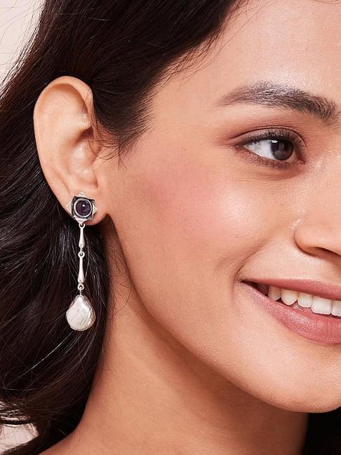 fabindia 92.5 silver danglers earrings for women