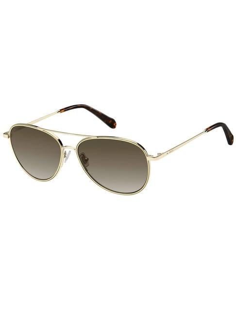 fossil brown pilot uv protection sunglasses for women