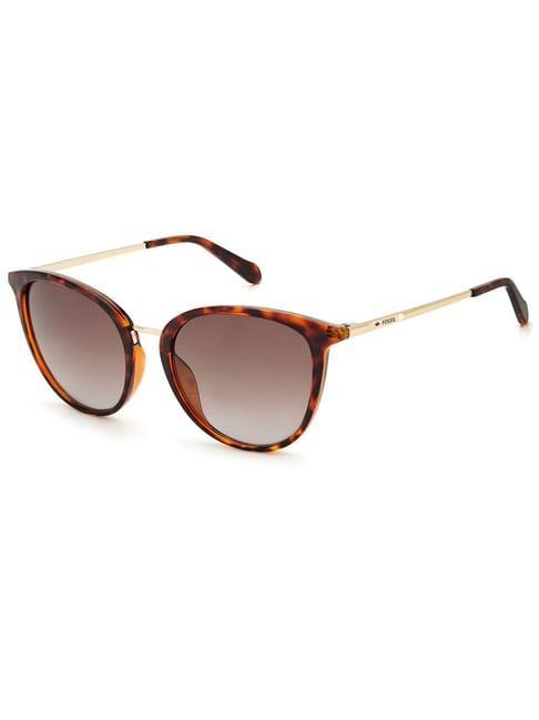 fossil brown cat eye uv protection sunglasses for women