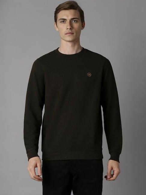 louis philippe green regular fit sweatshirt