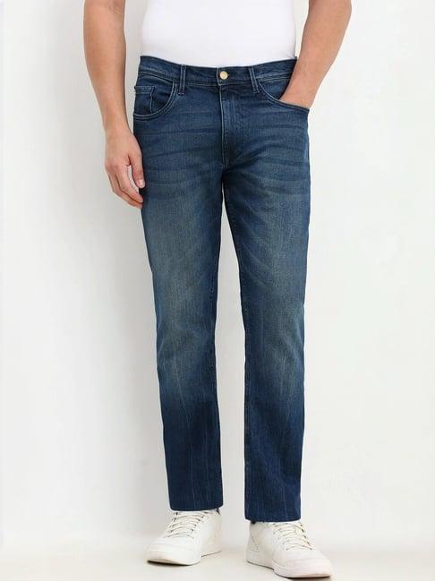 allen solly navy regular fit jeans