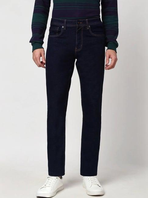 peter england navy regular fit jeans