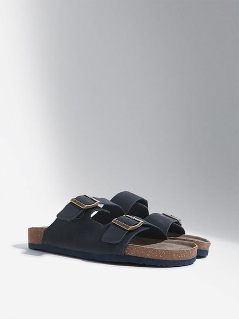 soleplay by westside navy dual-strap slip-on sandals