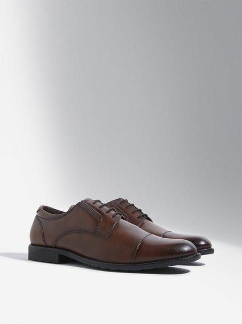 soleplay by westside dark tan lace-up shoes