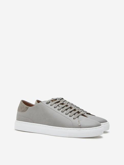 soleplay by westside grey lace-up sneakers