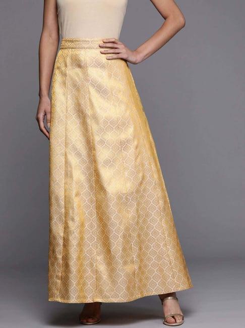 libas golden woven pattern skirt