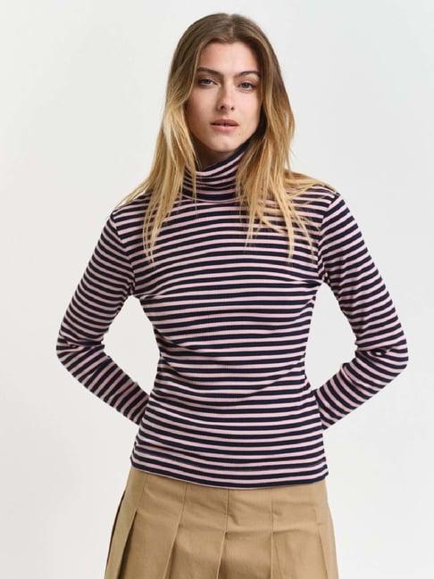 gant blue & pink striped top