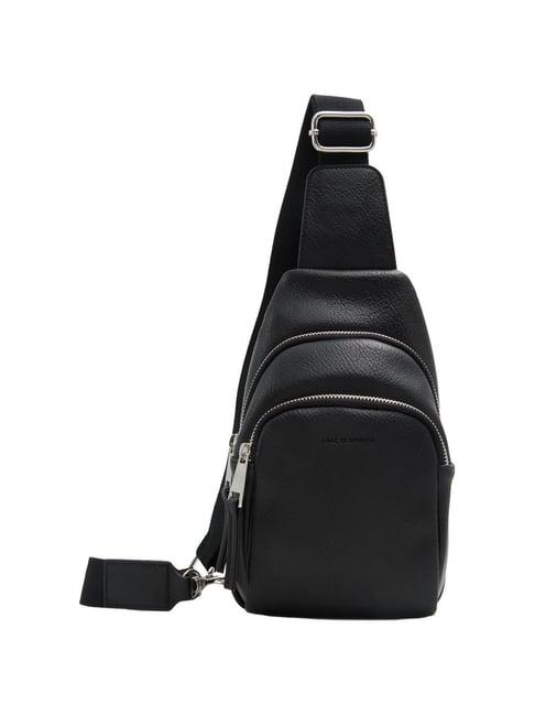 call it spring black solid small cross body bag