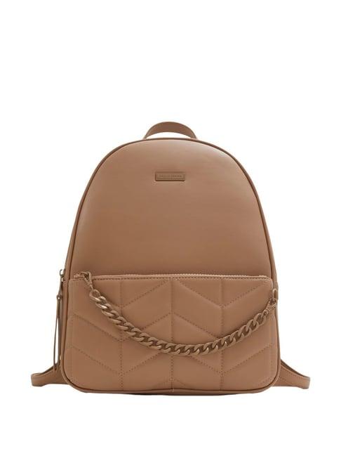 call it spring beige pu large backpack