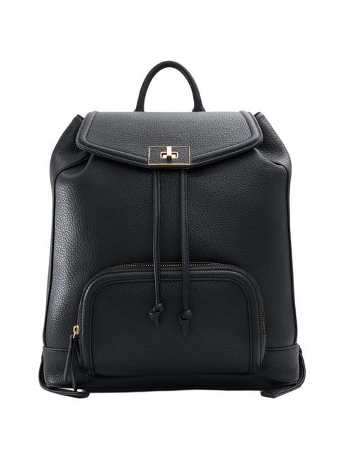 call it spring black pu large backpack