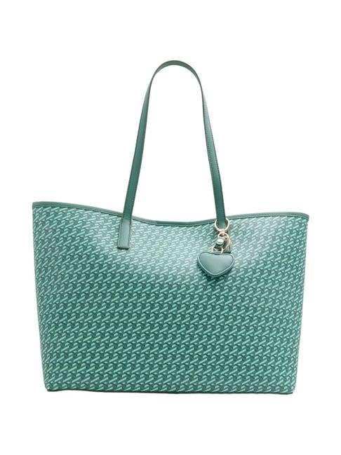 call it spring green printed extra large tote handbag