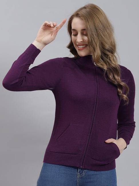 monte carlo purple regular fit sweater