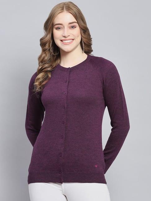 monte carlo wine wool cardigan