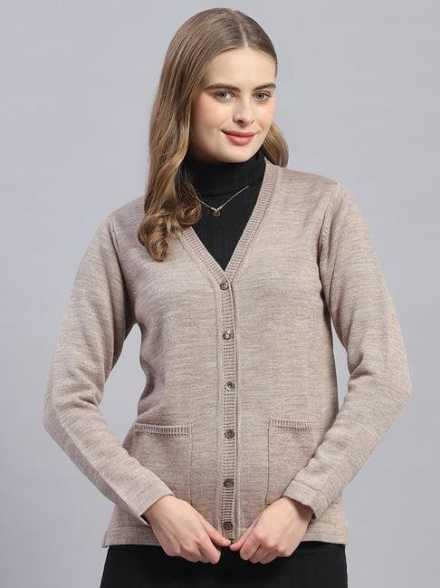 monte carlo brown wool cardigan