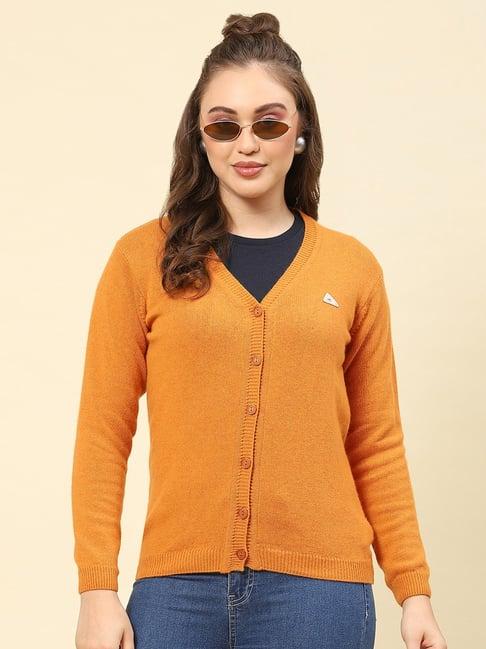 monte carlo mustard wool cardigan