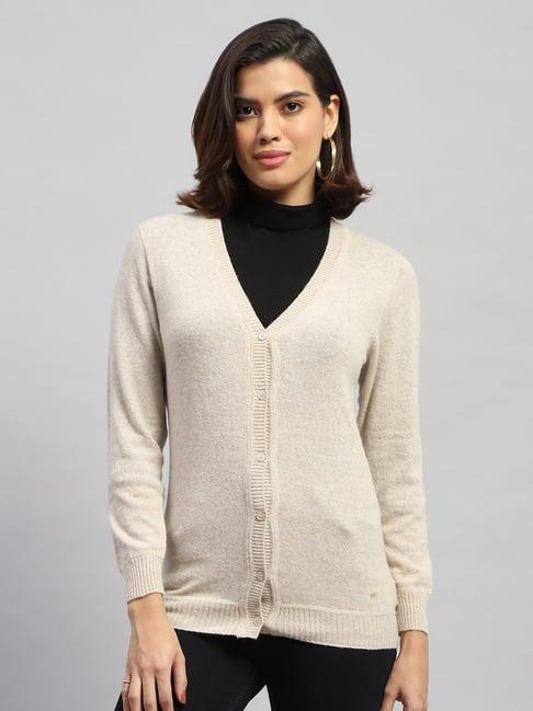 monte carlo cream wool cardigan