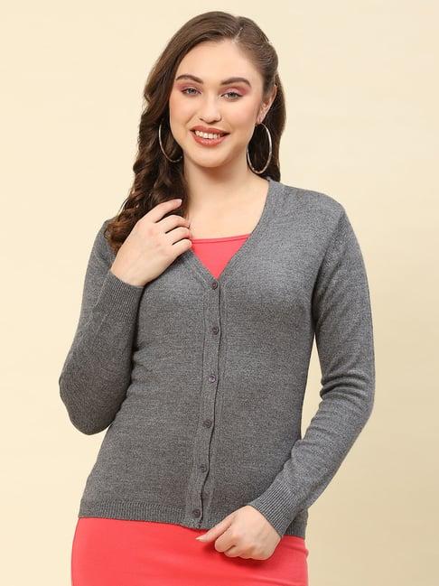 monte carlo grey textured cardigan