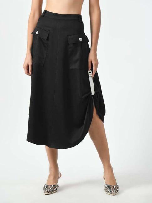 office & you black a-line skirt