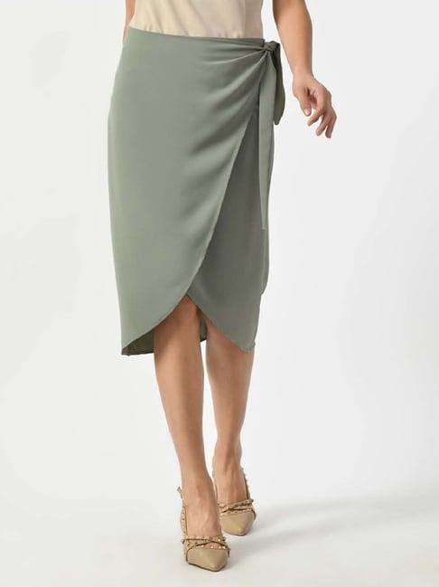 office & you dusty green shift skirt