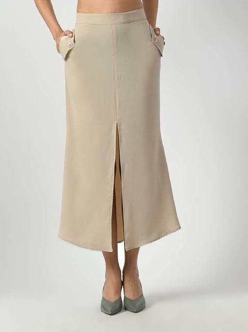 office & you beige maxi skirt