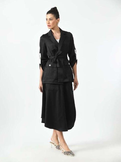 office & you black plain jacket