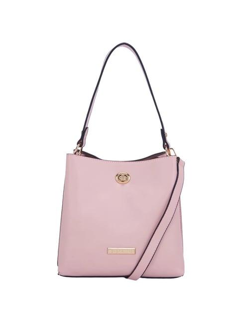 giordano pink solid medium hobo handbag